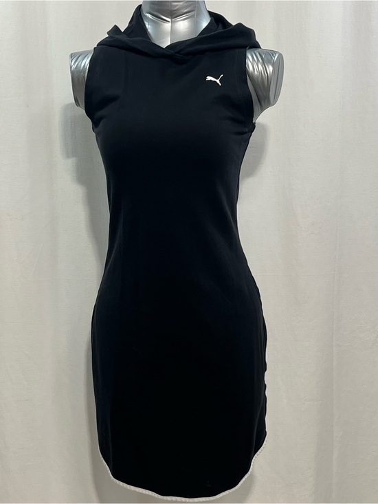 Puma Dresses & Skirts - Puma Black Sleeveless Hooded Mini Dress with White Logo every day leisure 1436